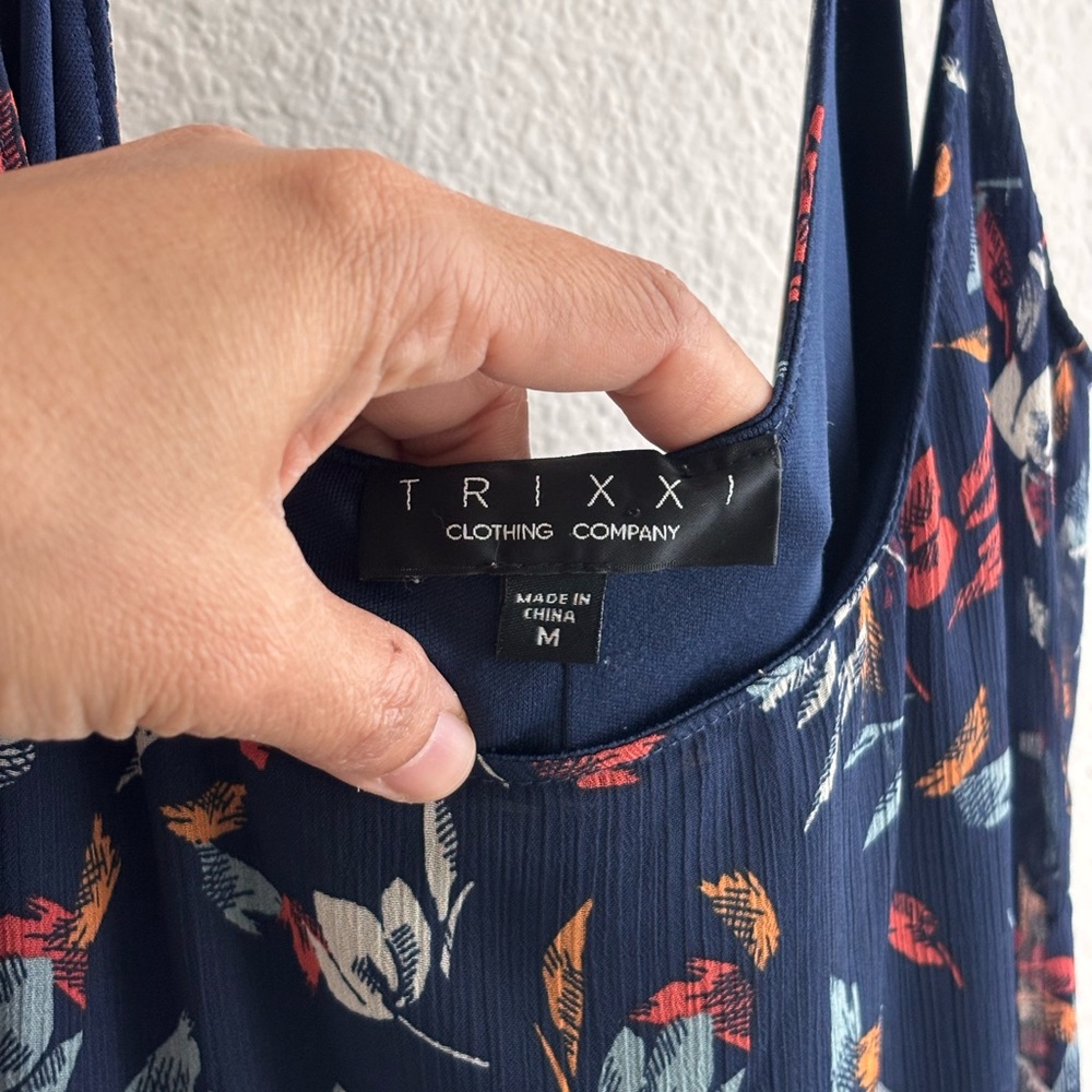 Trixxi Blue Floral Bag Lightweight and Stylish